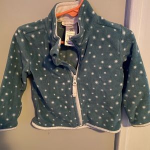 Fleece jacket with polka dots